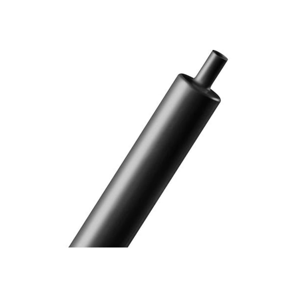Heat Shrink Tube, 3:1 I.D. Shrink Ratio, Black, 25 ft